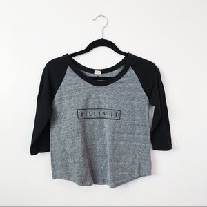 Brandy Melville John Galt Killin it baseball tee